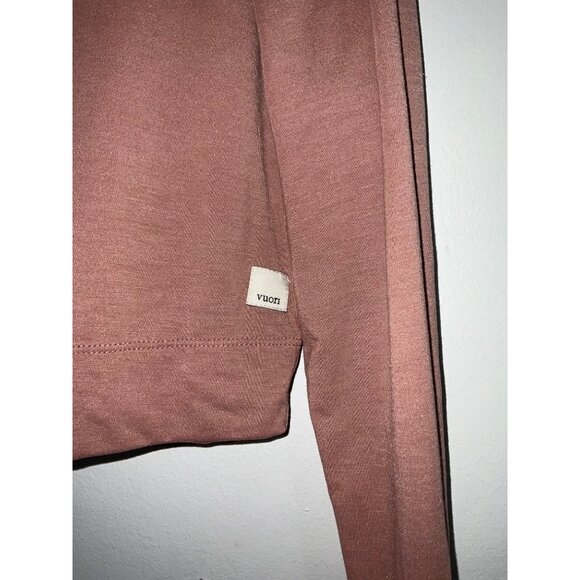 VUORI Avalon Henley Crop Top in Light Terracotta size Small - Picture 6 of 10
